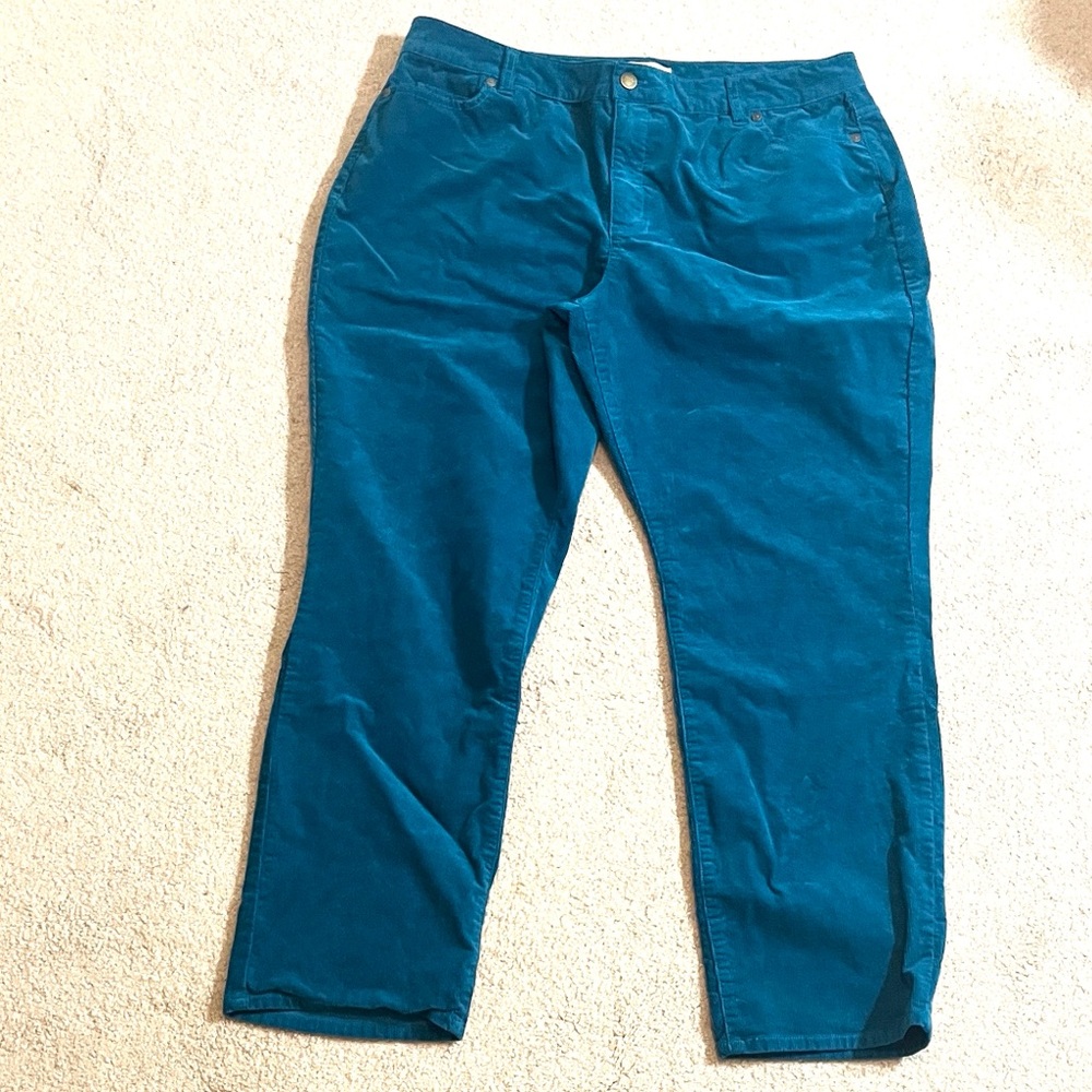 Coldwater Creek Vibrant Blue Straight Leg Pants